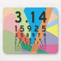 The mathematical constant of Pi in color Mouse Pads