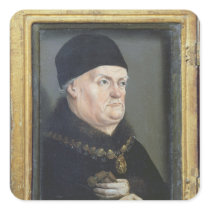 The Matheron Diptych: Portrait of Rene I Square Stickers