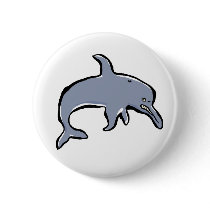 the mean dolphin pinback button