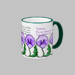The Meaning of Pansies (Personalized Mug) mugs