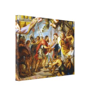 The Meeting of Abraham and Melchizedek Rubens art Canvas Prints