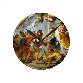 The Meeting of Abraham and Melchizedek Rubens art Clock