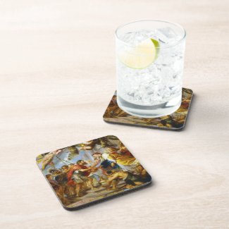 The Meeting of Abraham and Melchizedek Rubens art Beverage Coaster