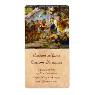 The Meeting of Abraham and Melchizedek Rubens art Custom Shipping Label