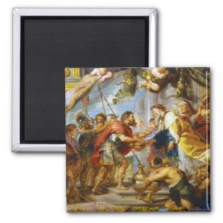 The Meeting of Abraham and Melchizedek Rubens art Refrigerator Magnet