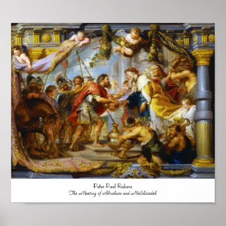 The Meeting of Abraham and Melchizedek Rubens art Poster