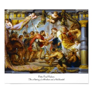 The Meeting of Abraham and Melchizedek Rubens art Poster