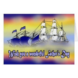 The Meeting of Two Tall Ships card