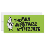 The Men Who Stare At Throats Rack Card Design