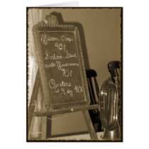 The Menu cards