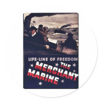The Merchant Marine Round Sticker