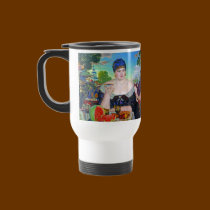 The Merchant's Wife & Cat by Boris Kustodiev mugs