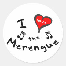 the Merengue Gifts - I Heart the Merengue Round Stickers