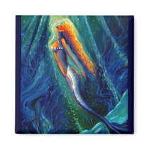 The Mermaid and The Mirror magnets by SusanRodio The Mermaid and The Mirror magnets
