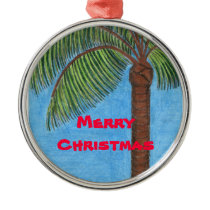 The Merry Christmas California Palm Tree Ornament ornaments