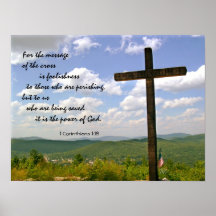 The Message of the Cross, Christian Poster