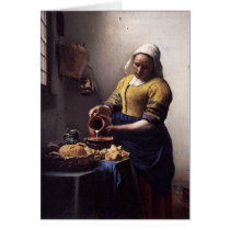 The Milkmaid by Johannes Vermeer Greeting Card