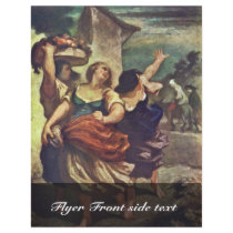 The Miller, His Son And The Donkey By Daumier Hono Full Color Flyer