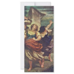 The Miller, His Son And The Donkey By Daumier Hono Rack Card Design