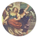 The Miller, His Son And The Donkey By Daumier Hono stickers