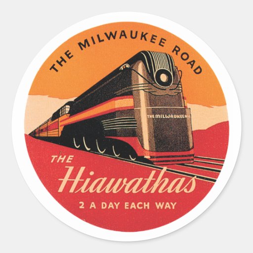 The Milwaukee Road Round Stickers