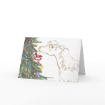 The mini and the Christmas tree Greeting Card