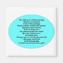 The Miracle of Friendship Fridge Magnets