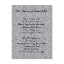 The Miracle of Friendship poem Postcard