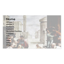 The Miracle Of St. Giacinto By Salimbeni Ventura Business Card