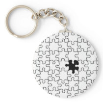 The Missing Puzzle Piece Background Template Keychain