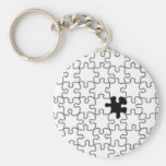 The Missing Puzzle Piece Background Template Keychain