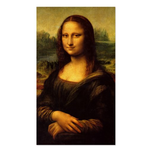 The Mona Lisa by Leonardo Da Vinci c. 1503-1505 Business Card Templates