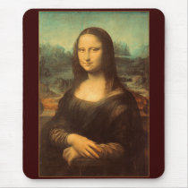 The Mona Lisa by Leonardo da Vinci mousepads