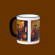 The Monkey Painter mugs