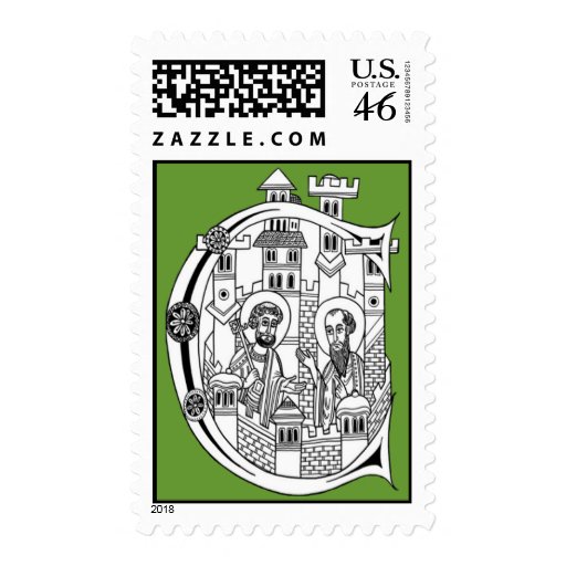 The Monks of Kells Postage Stamps