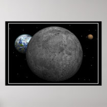The Moon and a Planet or Two Abstract Poster posters