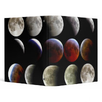The Moon During a Full Lunar Eclipse Binders