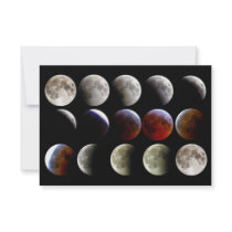 The Moon During a Full Lunar Eclipse Personalized Invitation