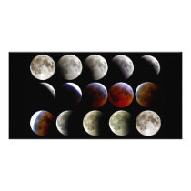 The Moon During a Full Lunar Eclipse Customized Photo Card