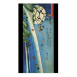 The Moon over a Waterfall circa 1800's. Japan. business cards