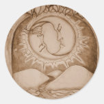 The Moon Round Sticker