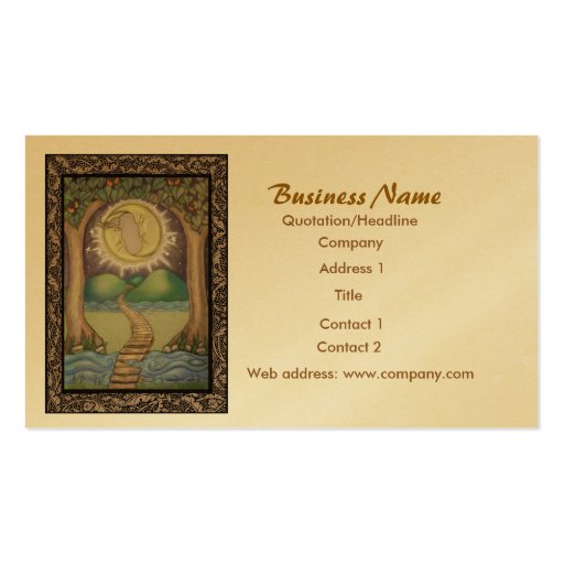The Moon Tarot Business Card (front side)