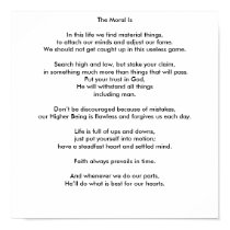 The Moral IsIn this life we find material thing... posters by singletaryrhonda The Moral IsIn this life we find material thing... posters