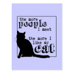 The More I Like My Cat - All Colors Postcard