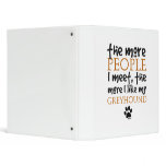 The More People I Meet ... Greyhound 3 Ring Binder