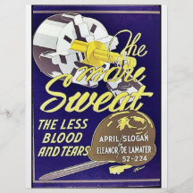 The More Sweat, The Less Blood And Tears Full Color Flyer