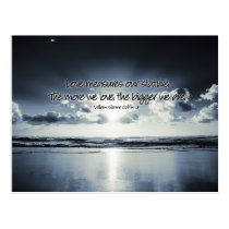 The More We Love Inspirational Post Card postcards