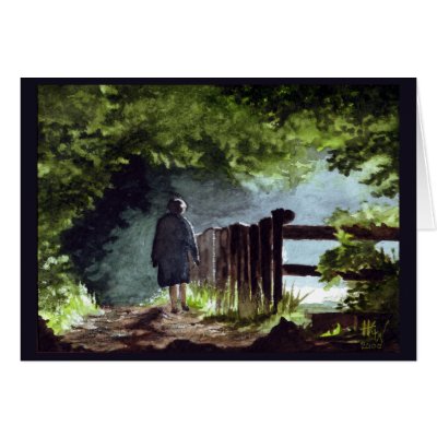 The Morning Walk Greeting Cards by RainbowCards