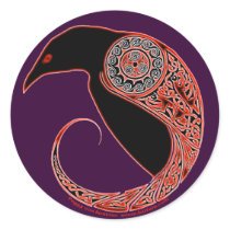 The Morrigan Celtic Raven Stickers, Purple