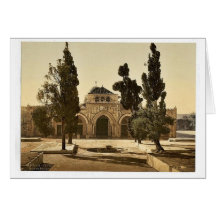 The Mosque of El-Aksa, Jerusalem, Holy Land magnif Greeting Card